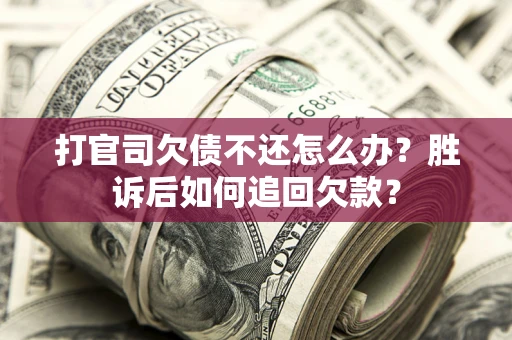 武汉打官司欠债不还怎么办？胜诉后如何追回欠款？