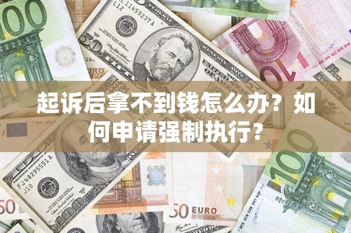 武汉起诉后拿不到钱怎么办？如何申请强制执行？