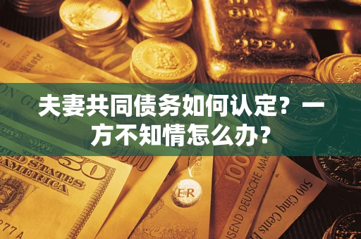 武汉夫妻共同债务如何认定？一方不知情怎么办？
