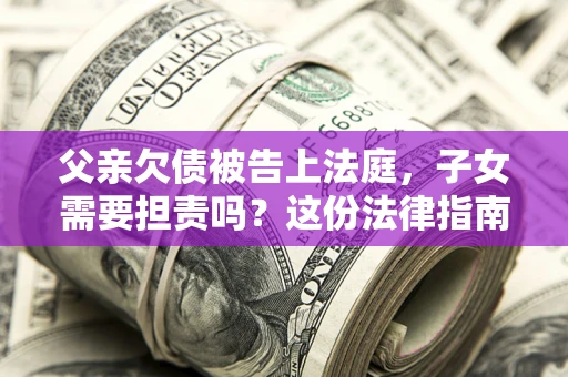 武汉父亲欠债被告上法庭，子女需要担责吗？这份法律指南必须看完