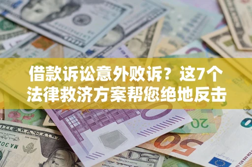 武汉借款诉讼意外败诉？这7个法律救济方案帮您绝地反击！