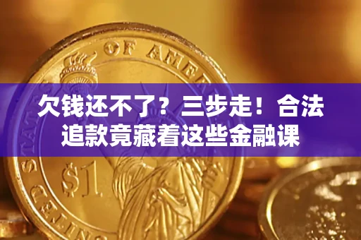 武汉欠钱还不了？三步走！合法追款竟藏着这些金融课