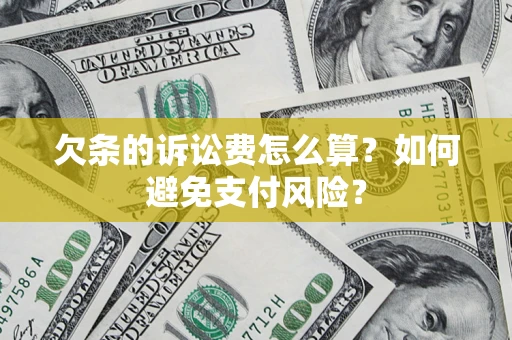 武汉欠条的诉讼费怎么算？如何避免支付风险？