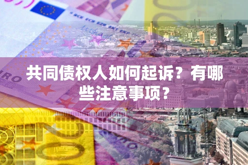 武汉共同债权人如何起诉？有哪些注意事项？