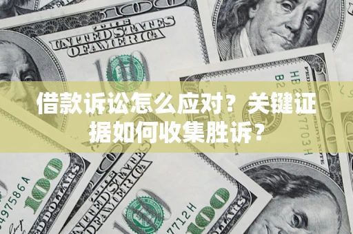 武汉借款诉讼怎么应对？关键证据如何收集胜诉？