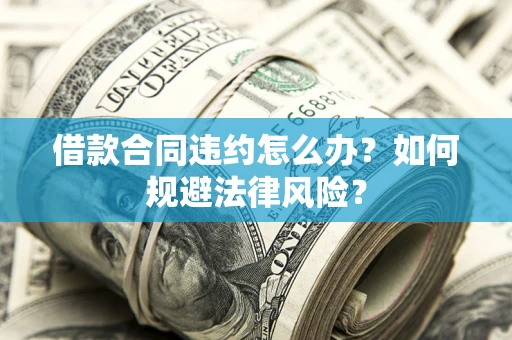 武汉借款合同违约怎么办？如何规避法律风险？